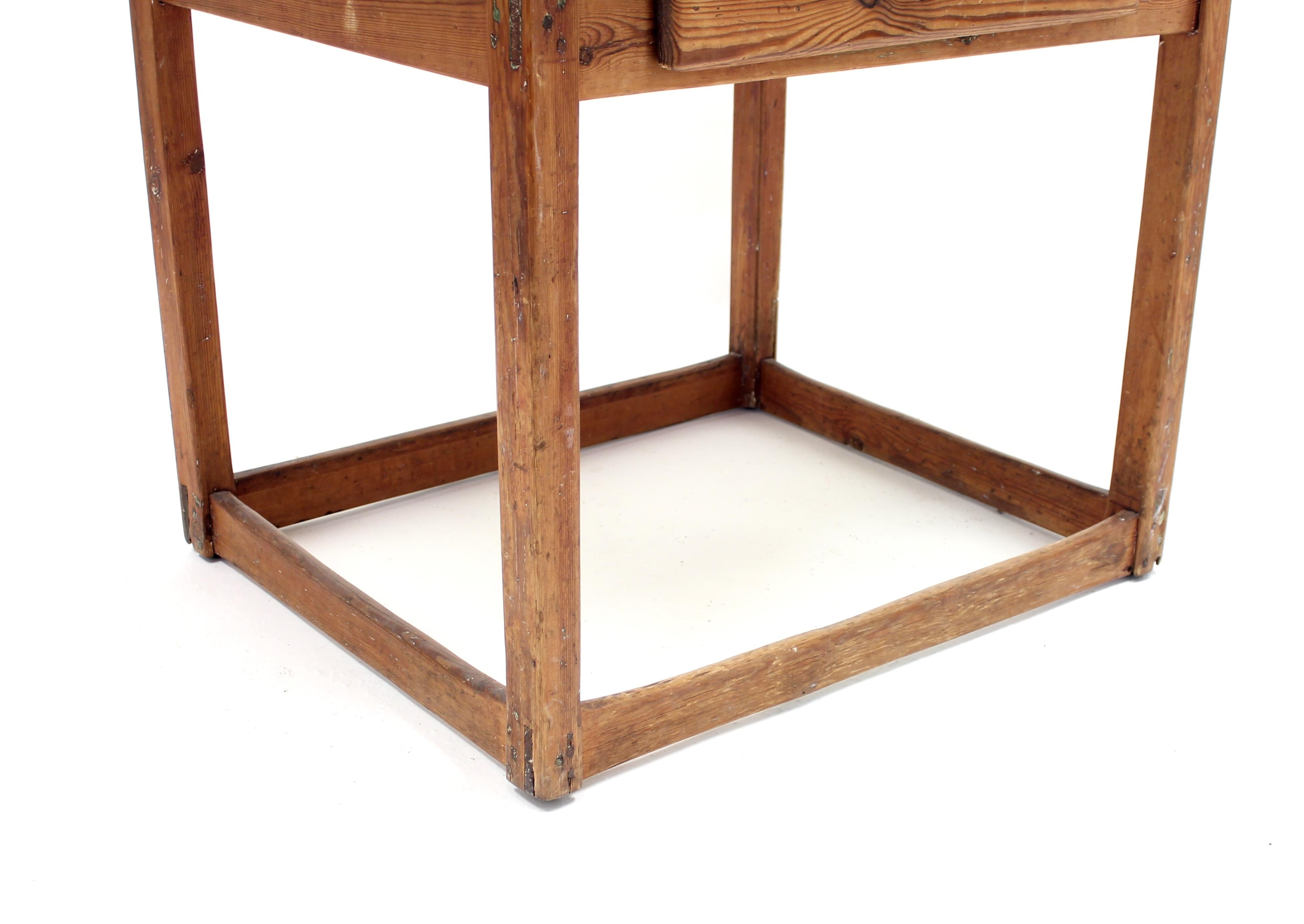 Rustic Mid-19th Century Antique Swedish Pine Table 11