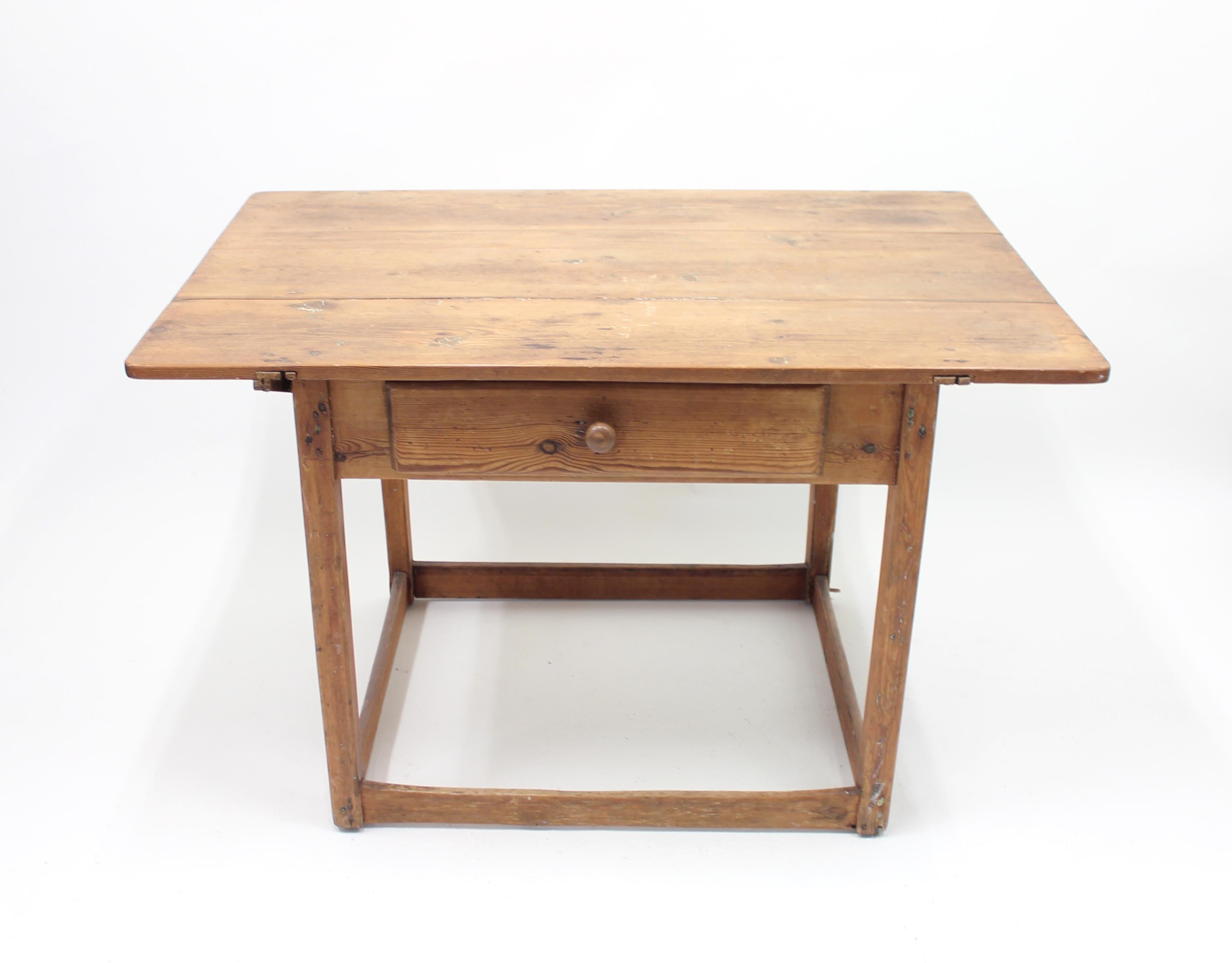 Rustic Mid-19th Century Antique Swedish Pine Table 1