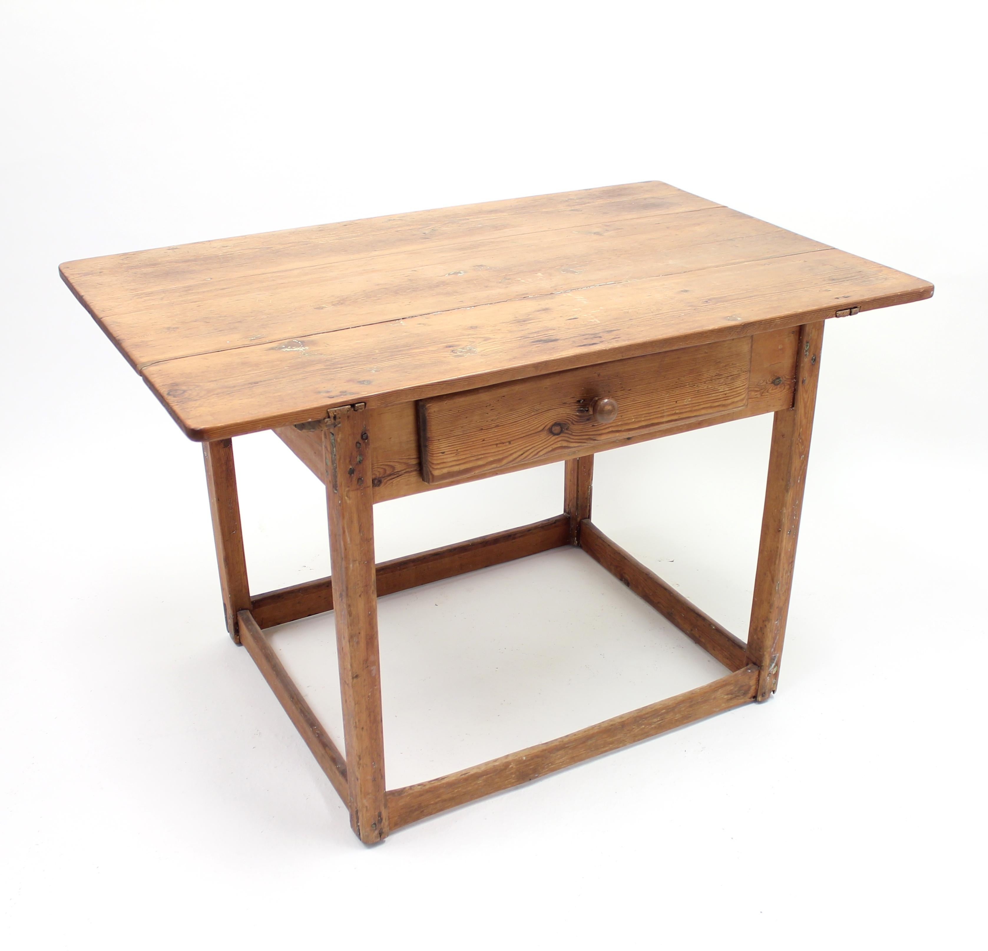 Rustic Mid-19th Century Antique Swedish Pine Table 4