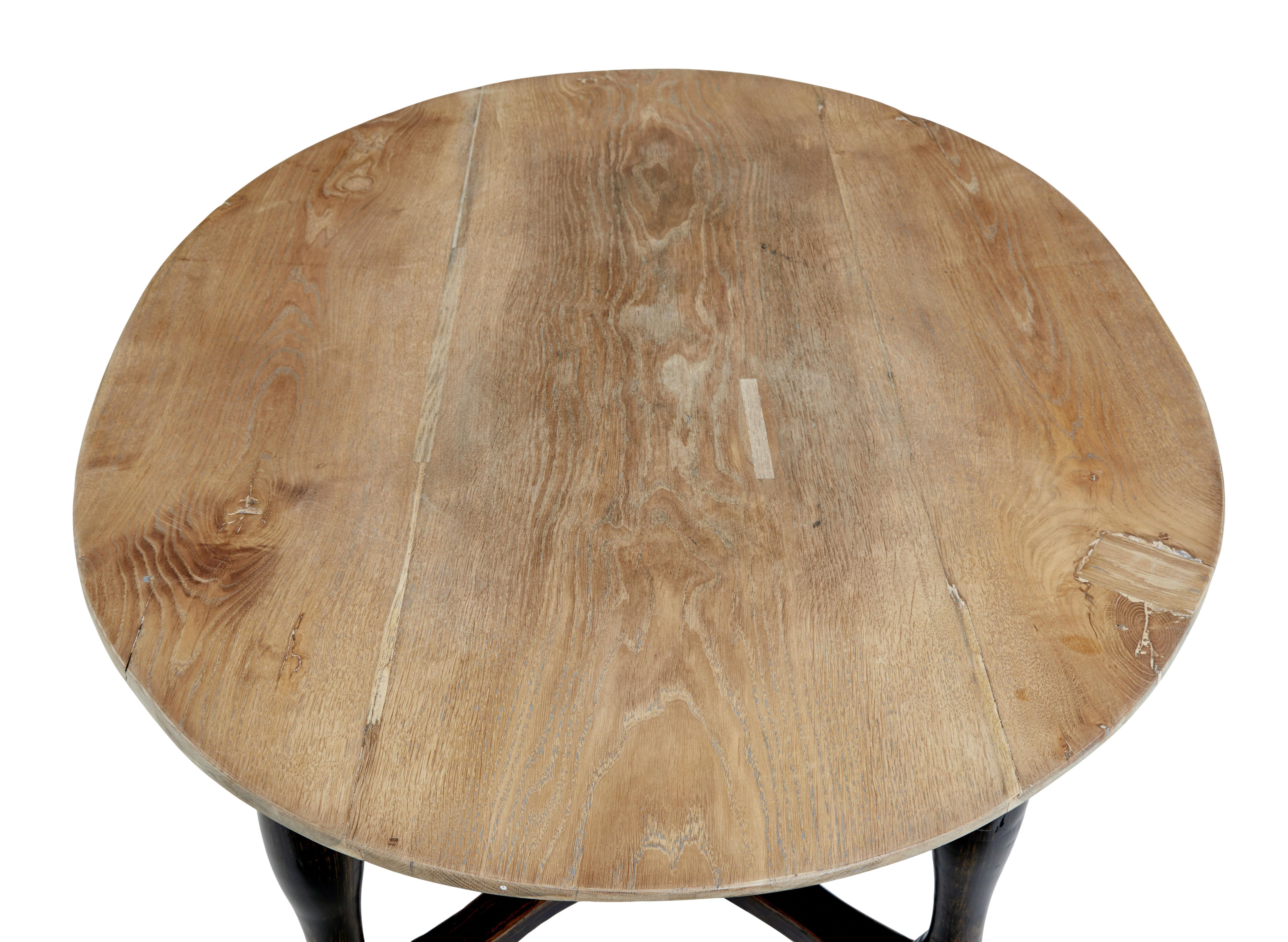 Pine Rustic Mid-19th Century Painted Oak Occasional Table