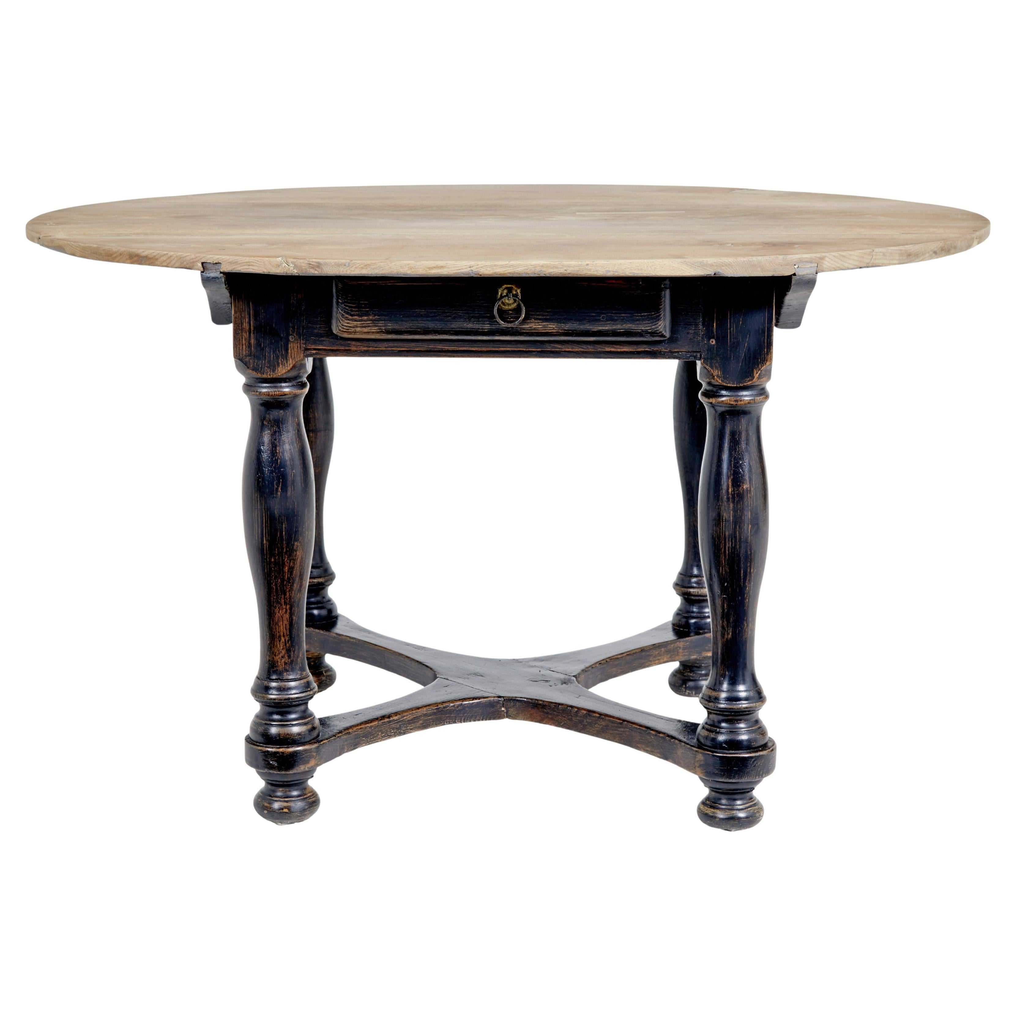 Rustic Mid-19th Century Painted Oak Occasional Table