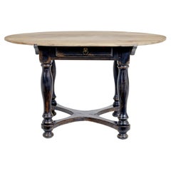 Rustic Mid-19th Century Painted Oak Occasional Table