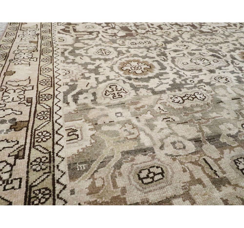 Noué à la main Tapis d'appoint rustique persan Malayer Gallery fait à la main du milieu du 20e siècle en vente