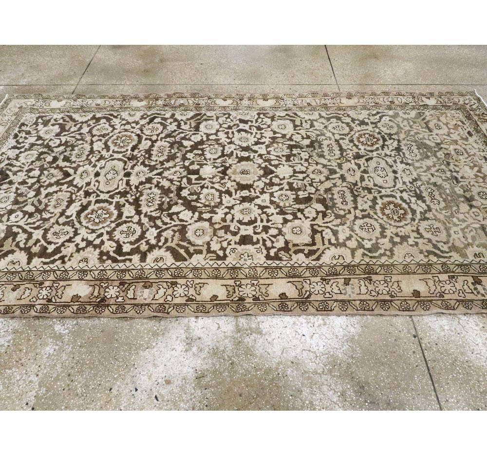 Rustic Mid-20th Century Handmade Persian Malayer Gallery Accent Rug For Sale 2