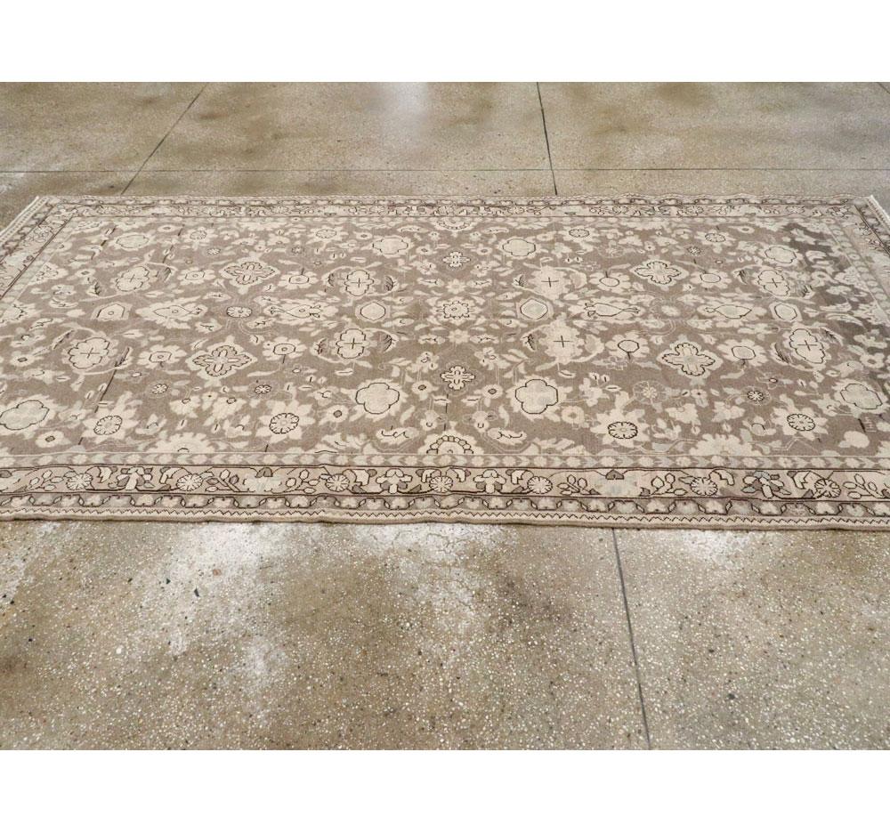 Laine Tapis d'appoint rustique persan Malayer Gallery fait à la main du milieu du 20e siècle en vente
