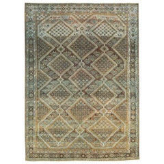 Rustic Mid-20th Century Handmade Persian Afshar Accent Rug