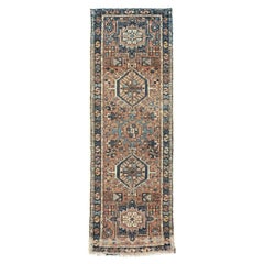 Rustic Mid-20th Century Handmade Persian Karajeh Small Runner