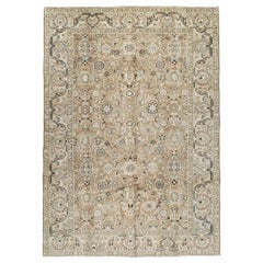 Rustic Mid-20th Century Handmade Persian Malayer Room Size Accent Rug