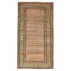 Vintage Rustic Mid-20th Century Handmade Persian Malayer Small Accent Rug