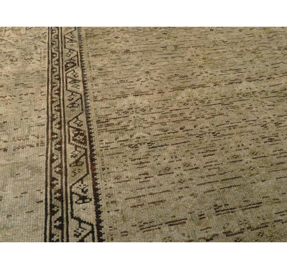 Rustic Mid-20th Century Handmade Persian Malayer Small Room Size Accent Rug For Sale 1
