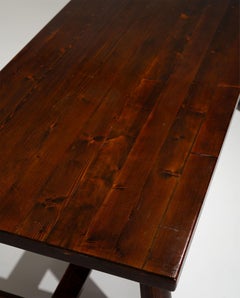 Rustic Mid-Century French Dining Table by Georges Robert, France 1950s