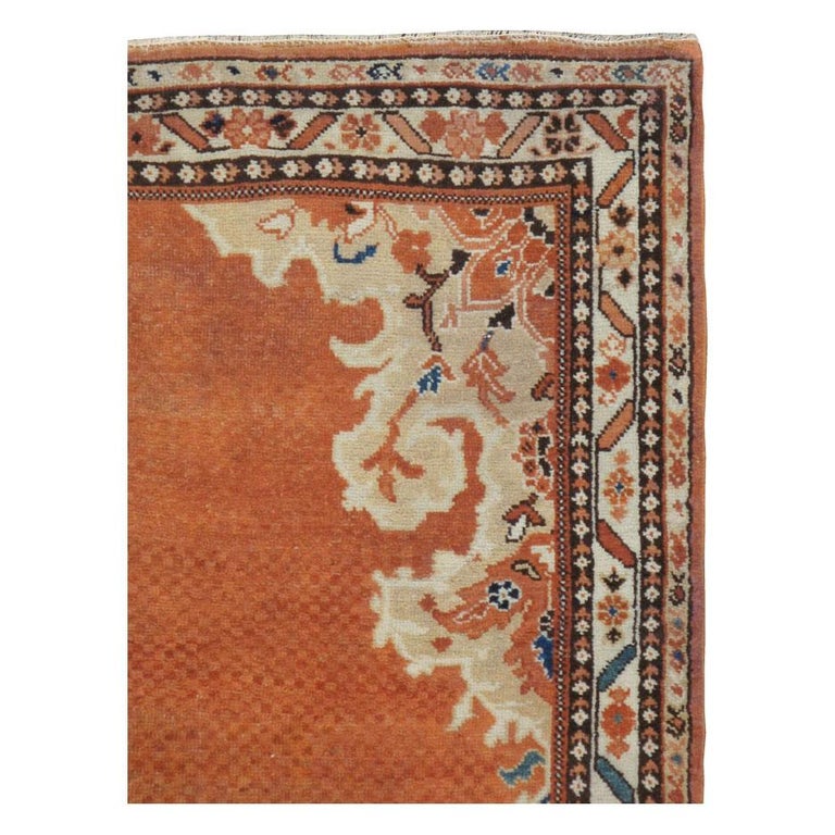 Rustic Midcentury Handmade Persian Gallery Rug with Mosaic Pattern in ...