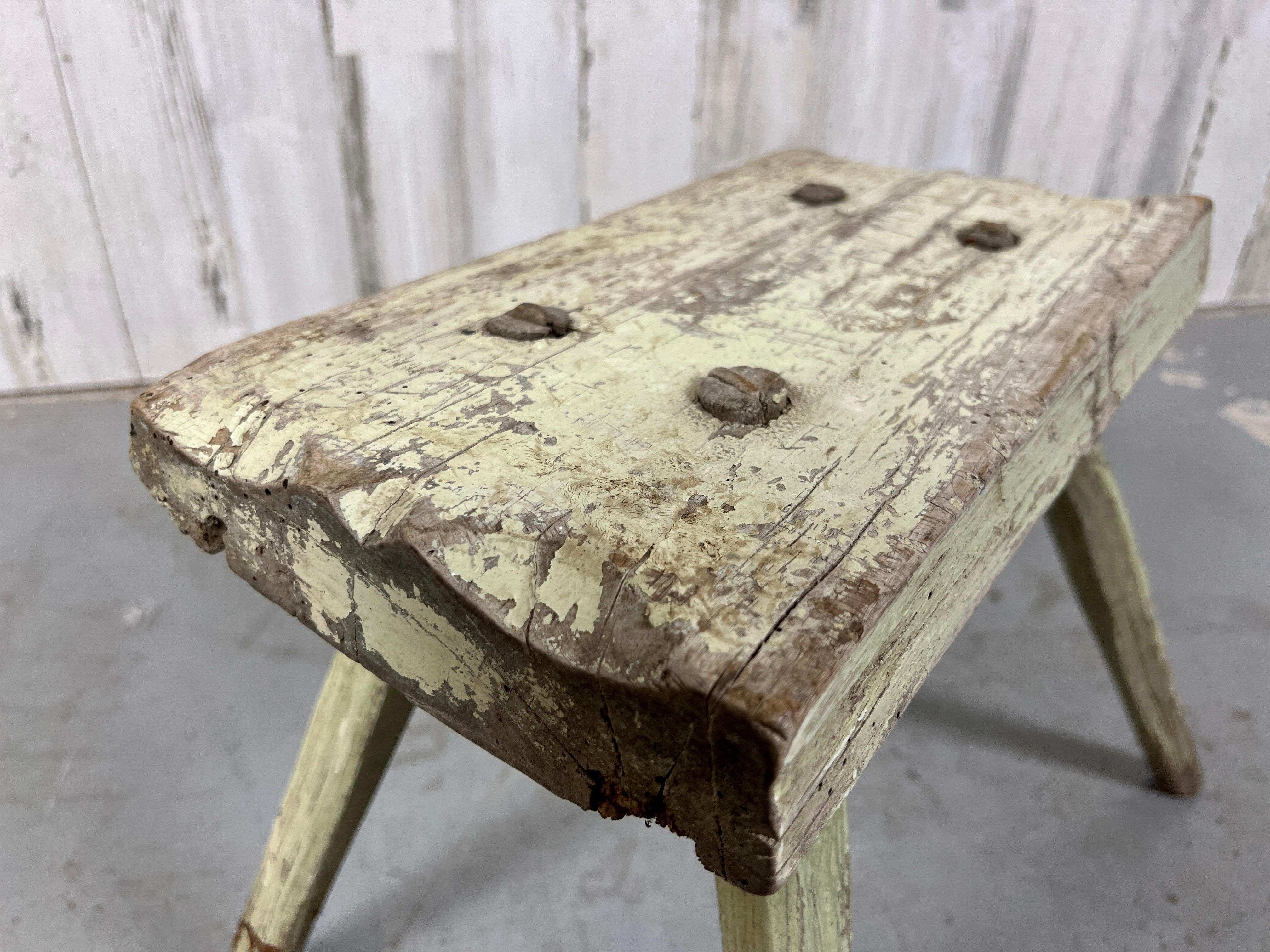 North American Rustic Milking Stool  For Sale