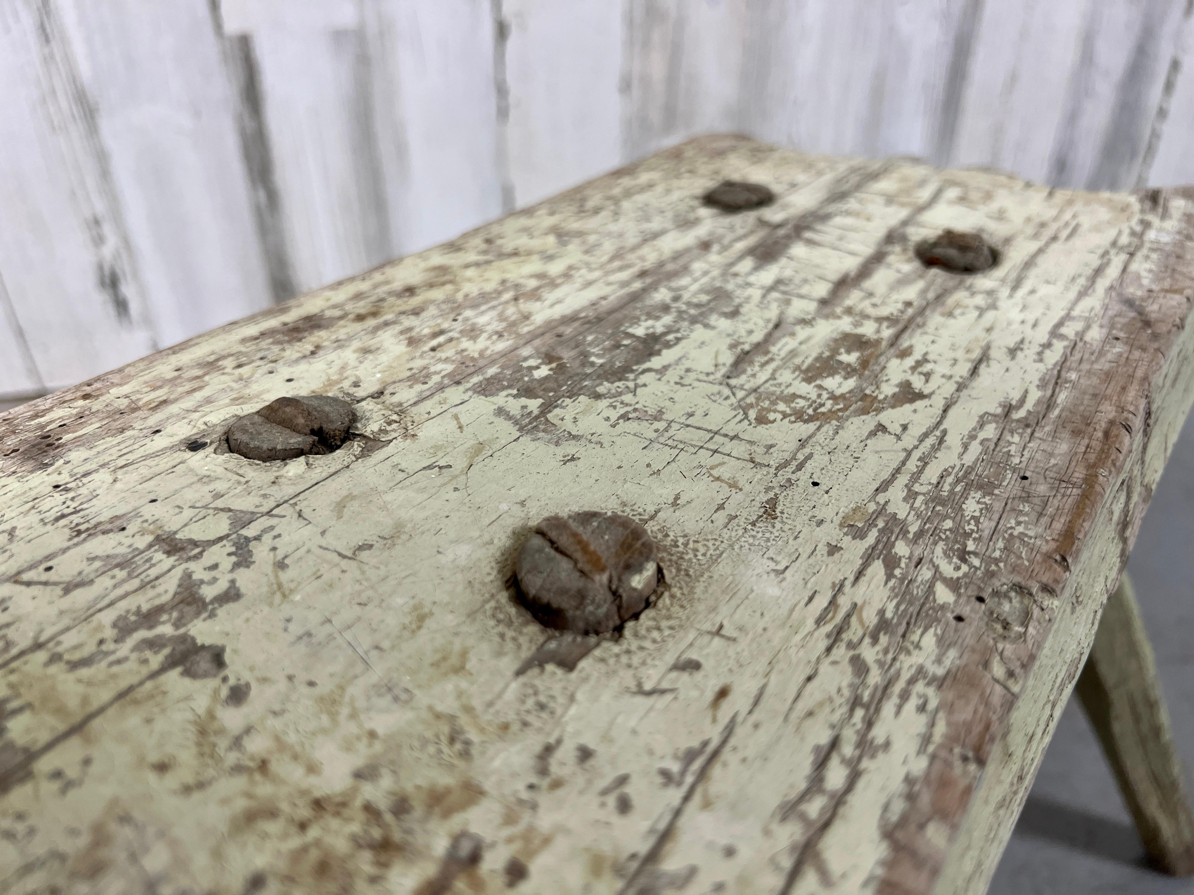 Rustic Milking Stool  In Fair Condition For Sale In Denton, TX