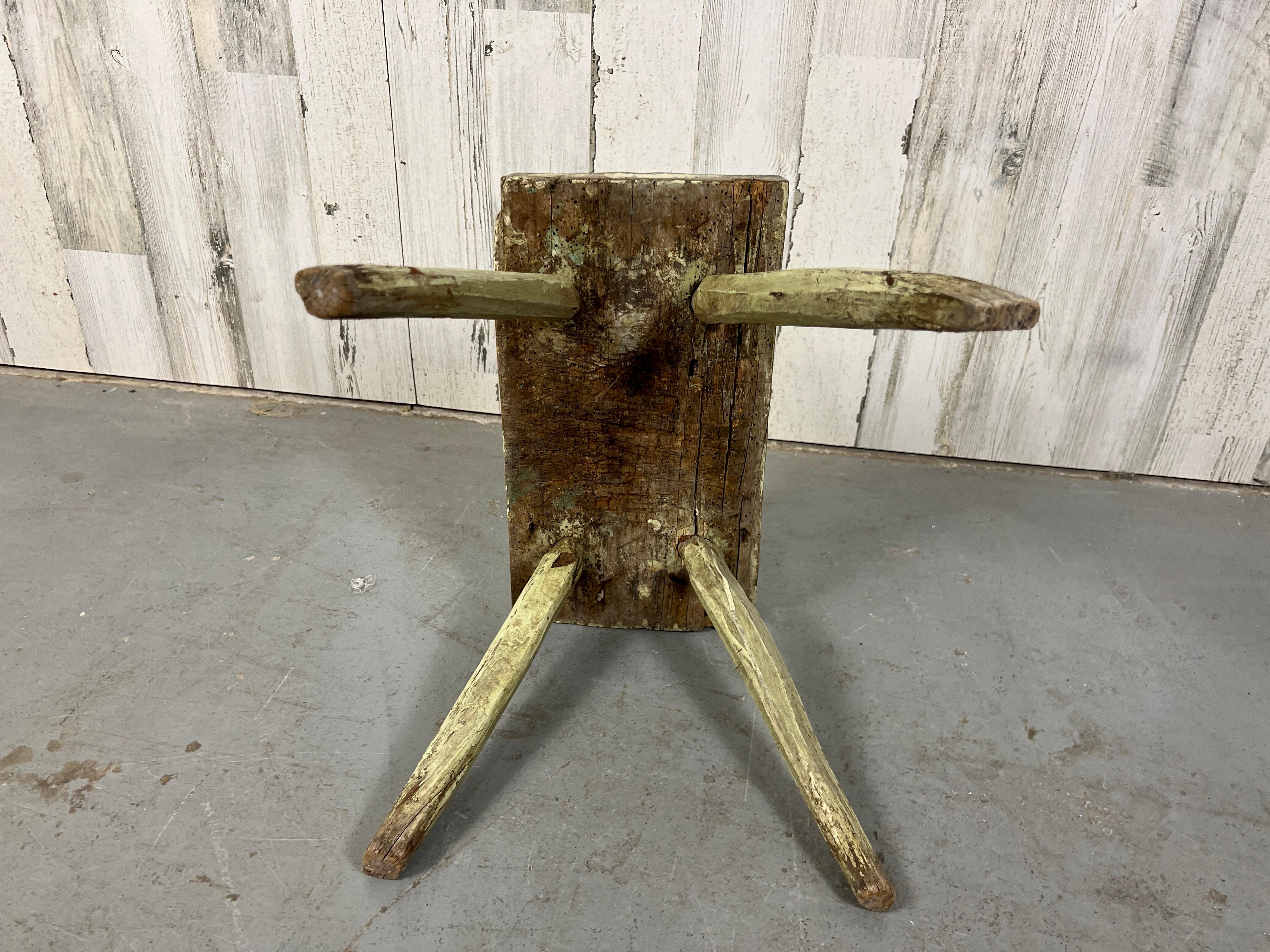 19th Century Rustic Milking Stool  For Sale