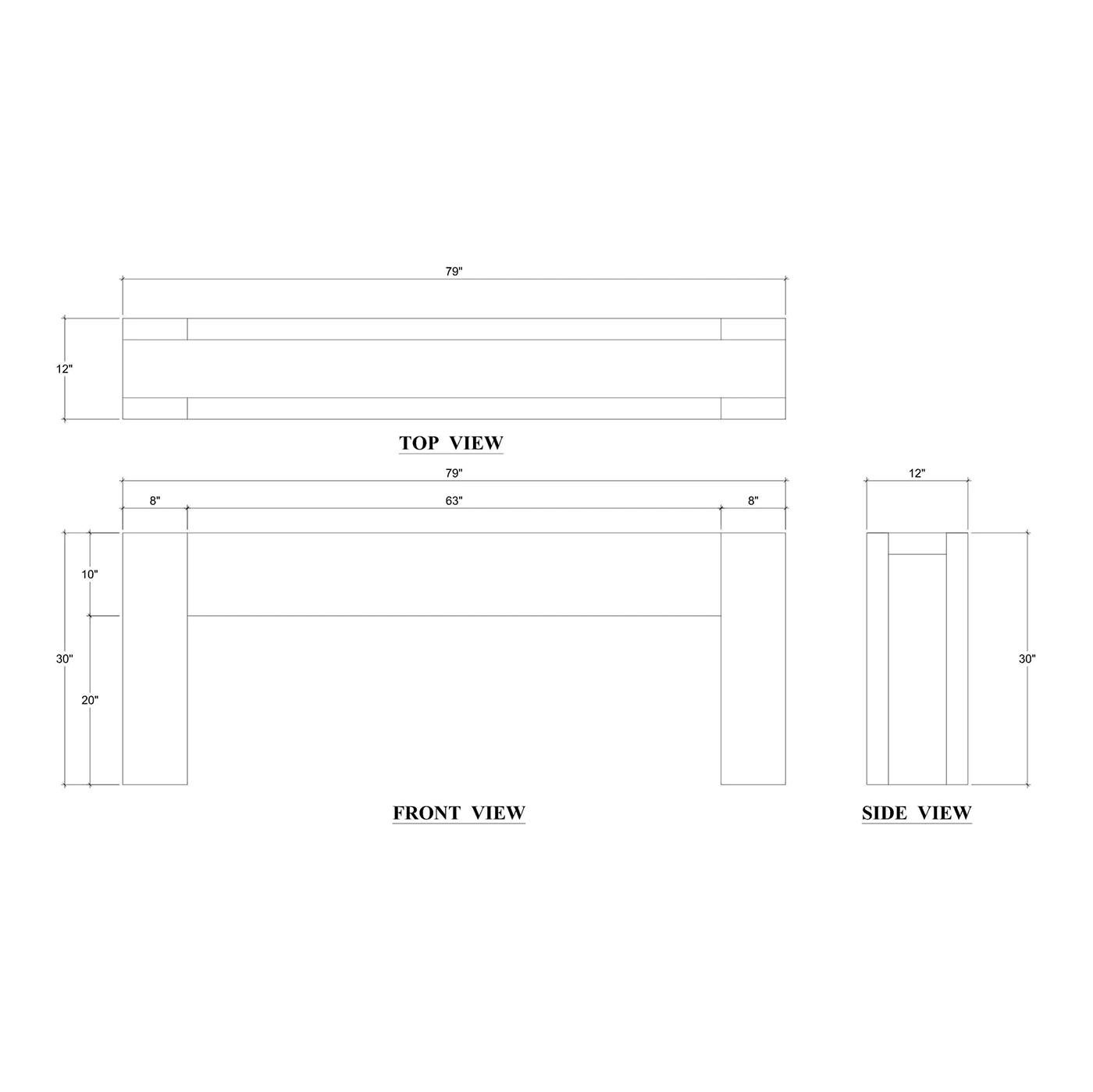 Console minimaliste rustique en vente 2