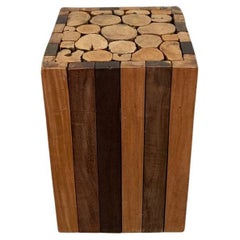 Rustic Mixed Wooden Stools, Sold Separately