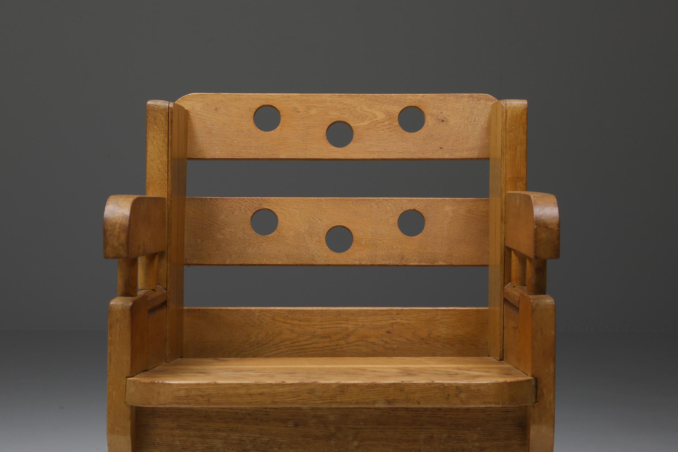 Rustic Modern Armchair in Oak 3