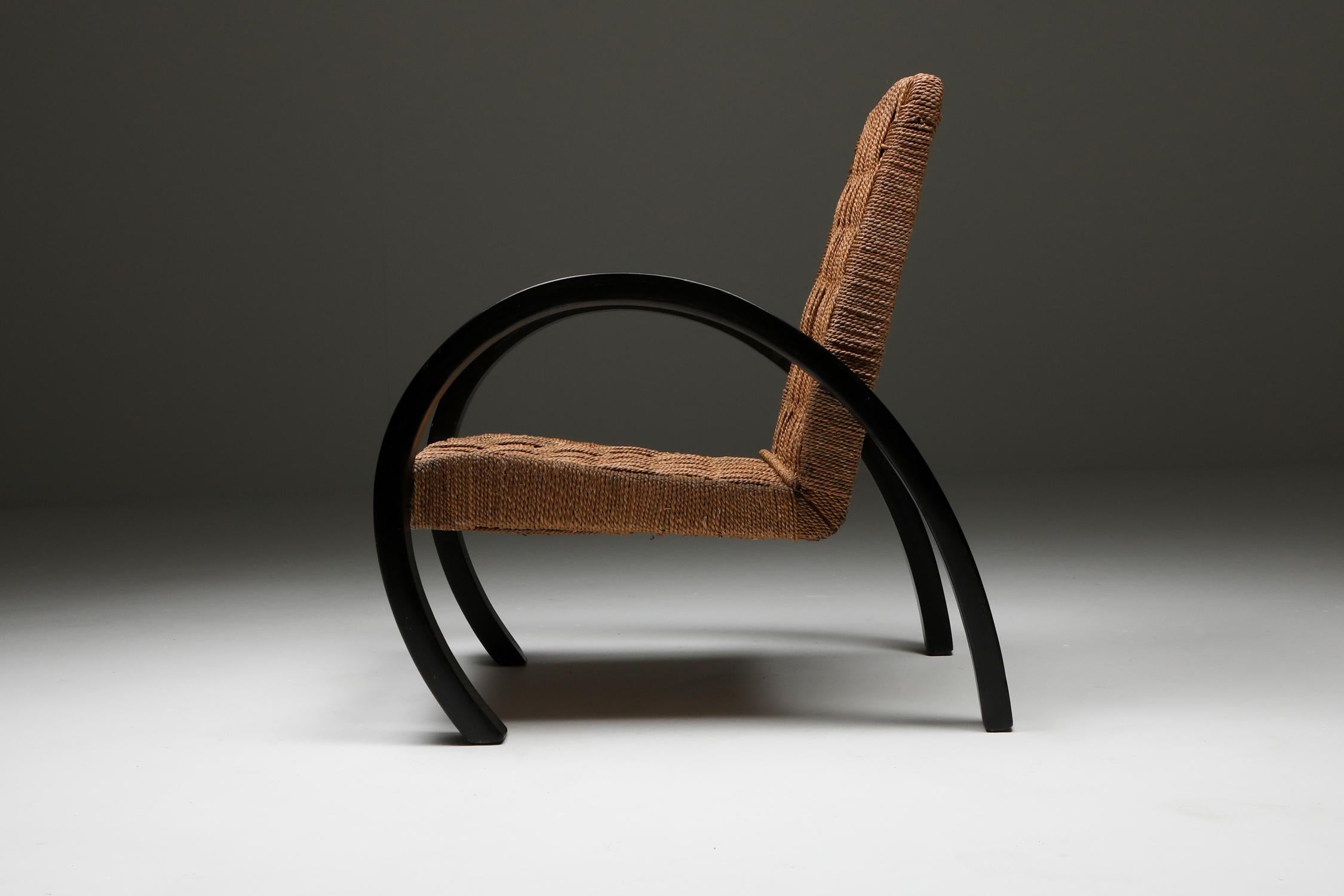 Rustic Modern Armchairs with Ottoman 2