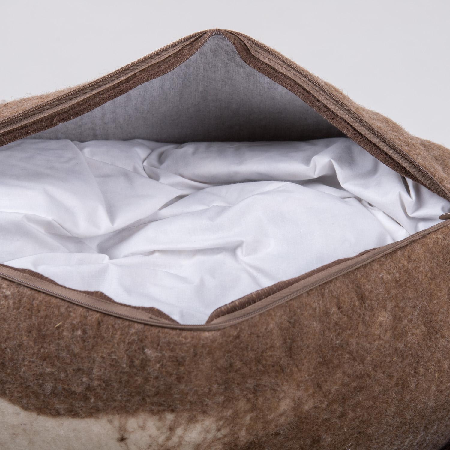 Organique Coussin en laine artisanale rustique et moderne 