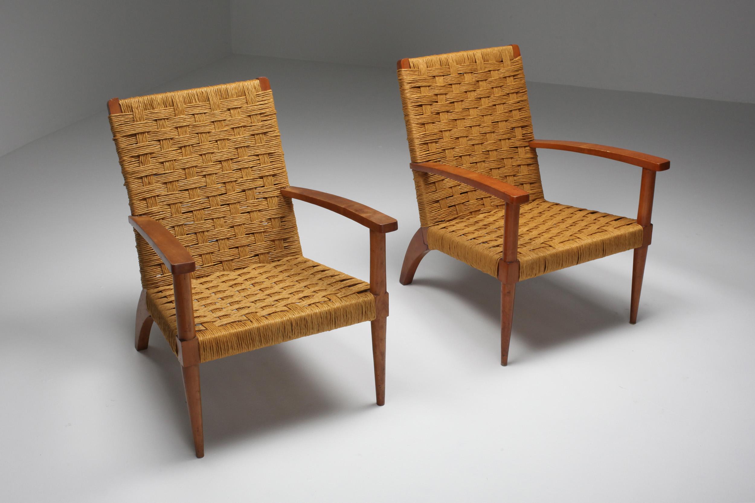 French Rustic Modern Audoux Minet Armchairs