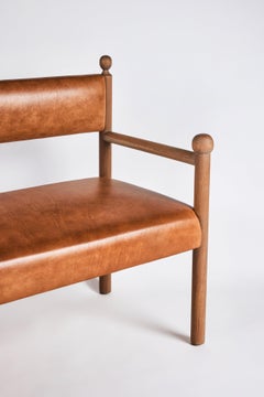 Banc moderne et rustique de Sydney en chêne bruni de Martin & Brockett