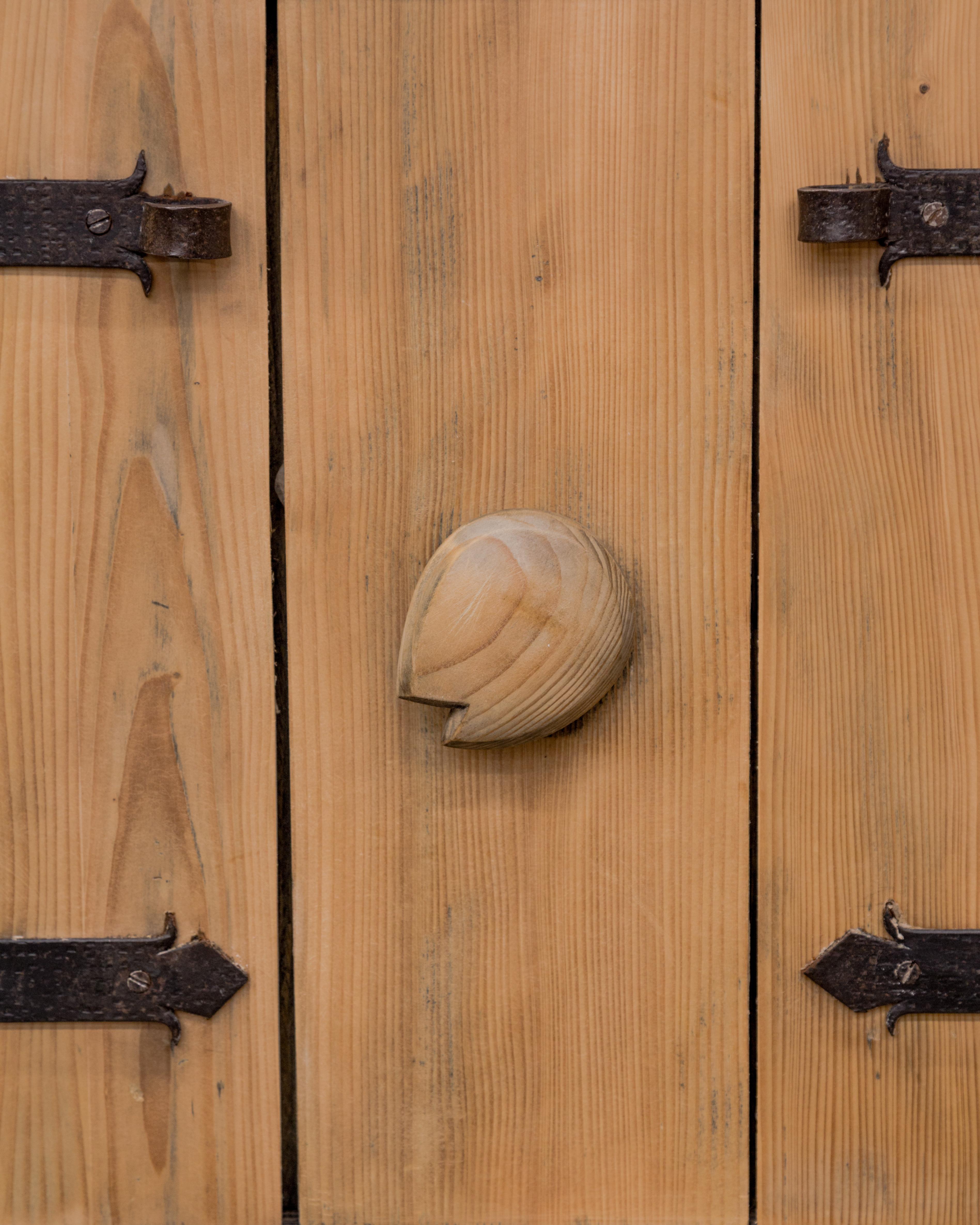 Rustic Modern Bleached Pine Cabinet For Sale 5