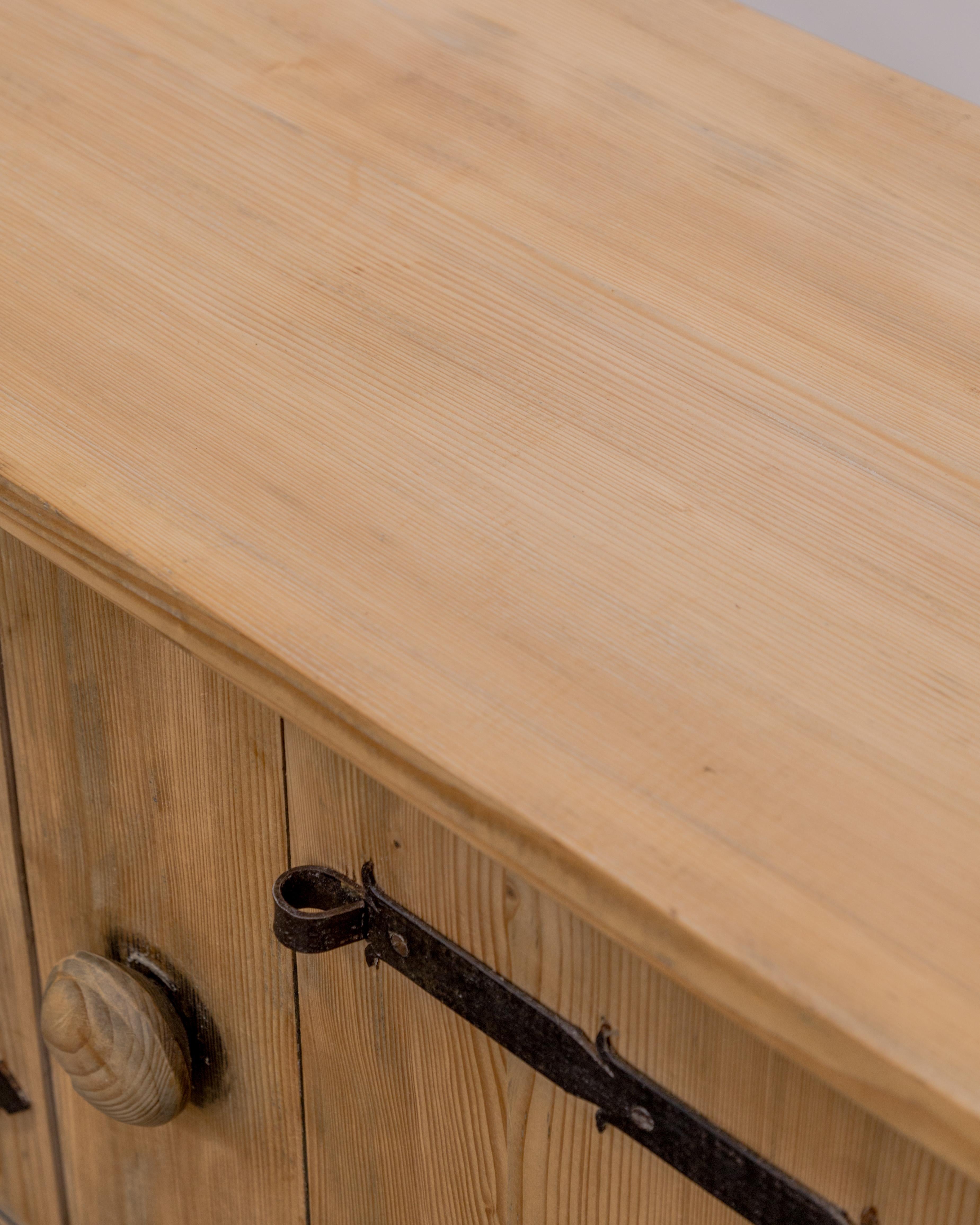 Rustic Modern Bleached Pine Cabinet For Sale 8