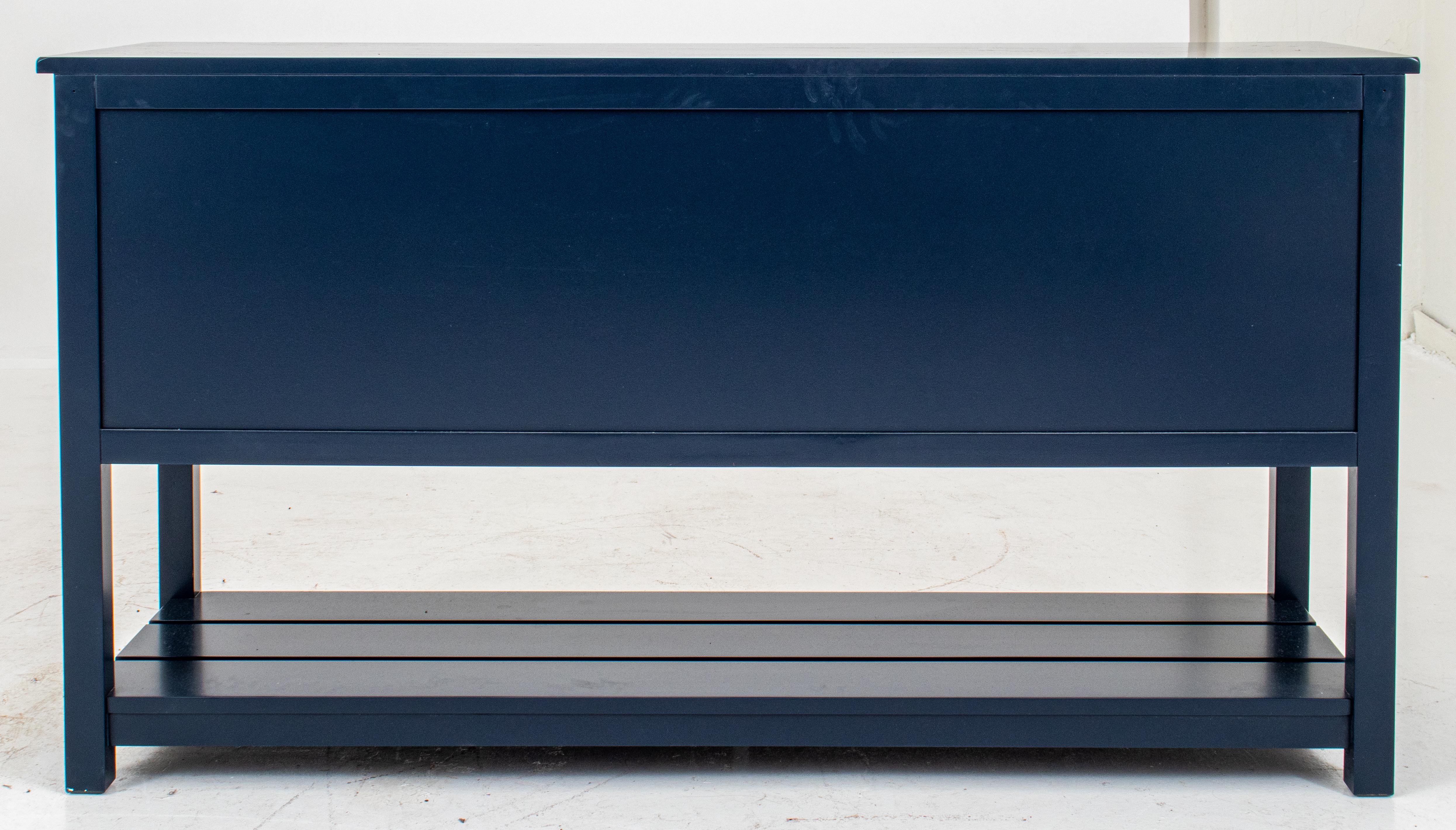 20th Century Rustic Modern Blue-Painted Dresser