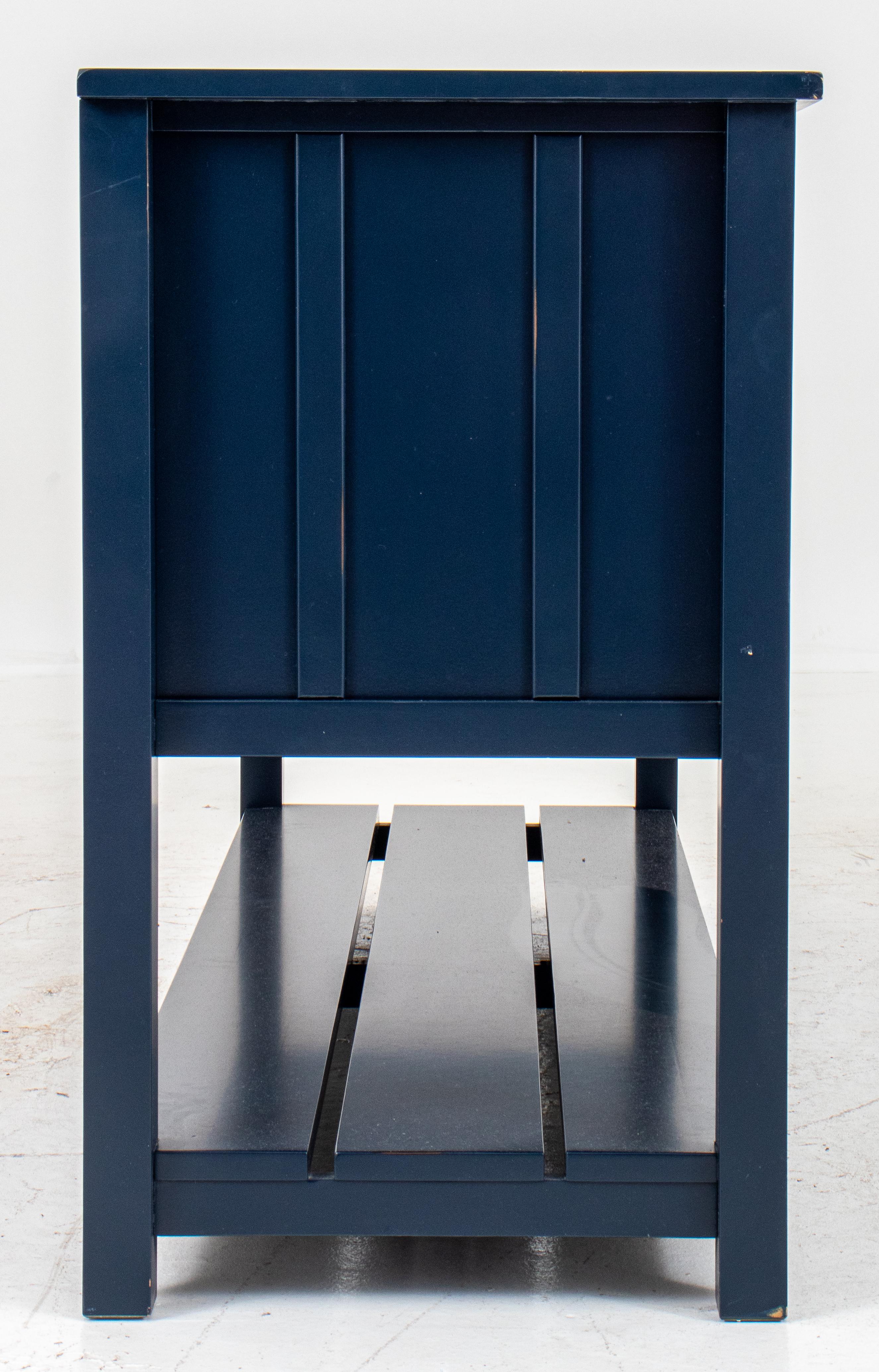 Rustic Modern Blue-Painted Dresser 1
