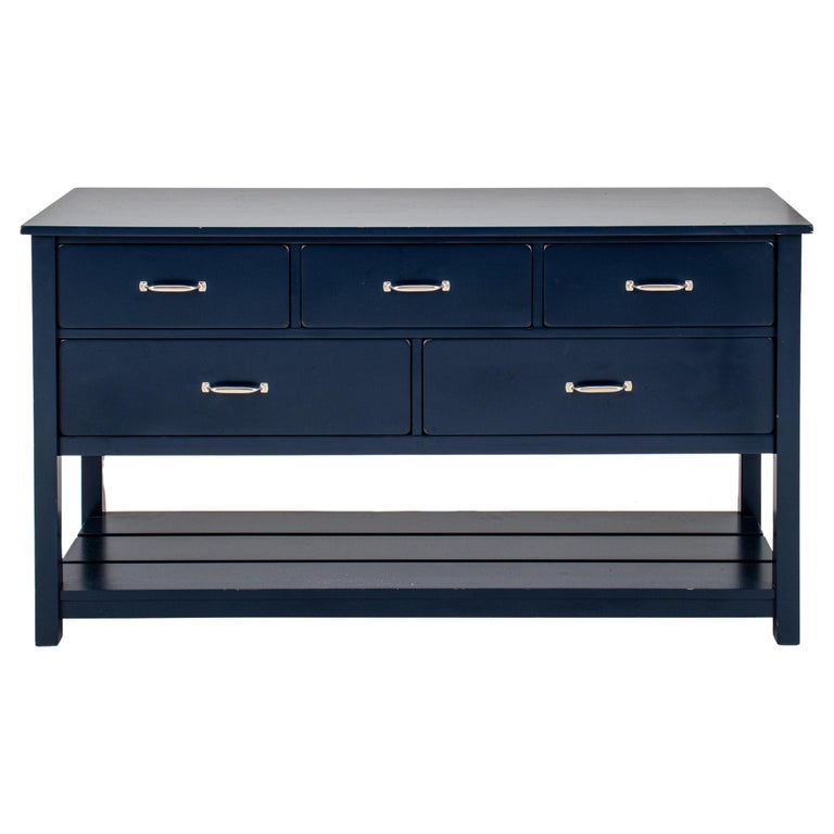 Rustic Modern Blue-Painted Dresser at 1stDibs | pottery barn camp dresser, rustic  blue dresser