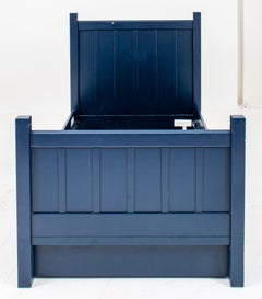 Rustic Modern Blue-Painted Twin Trundle Bed