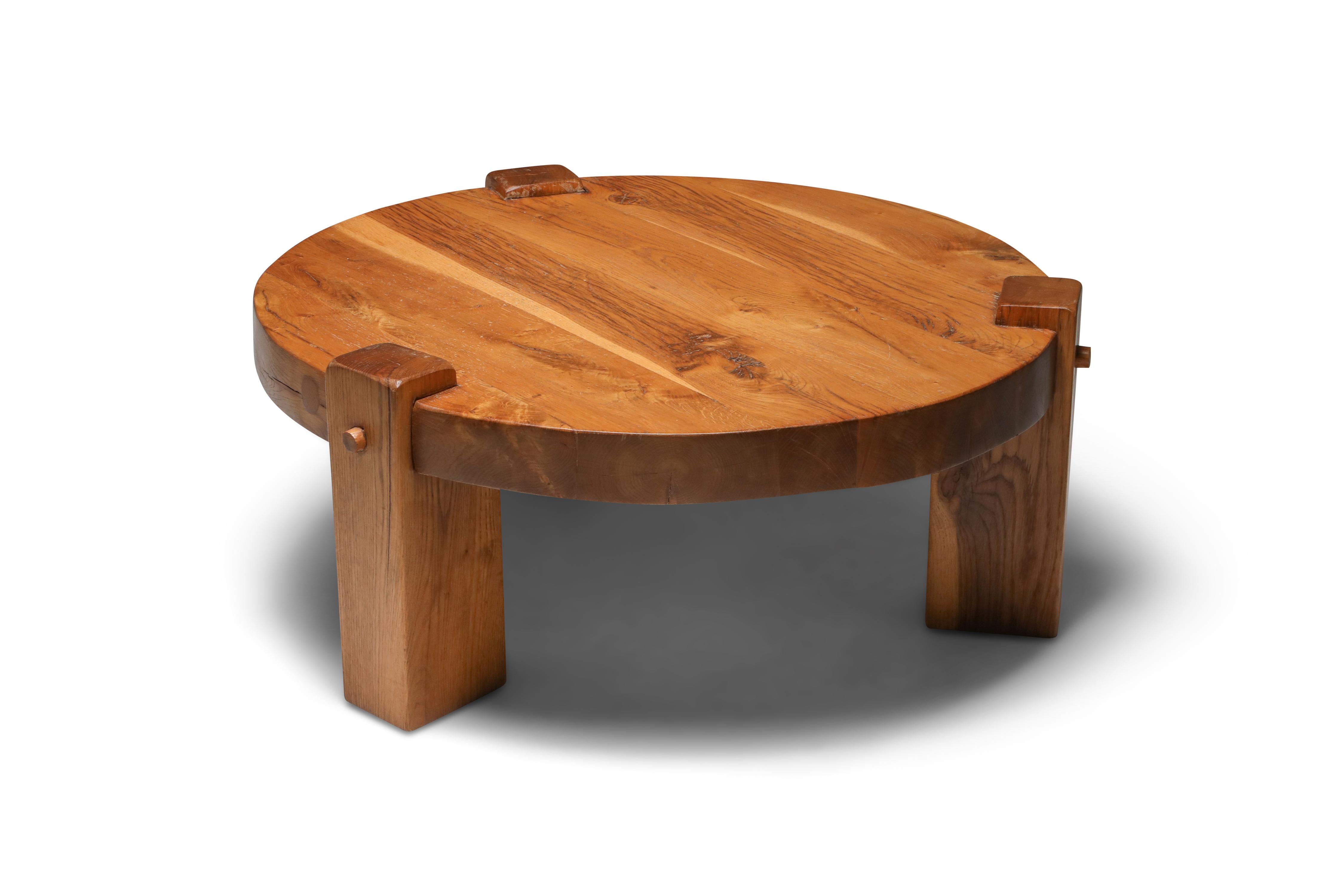 Rustic Modern Coffee Table in Solid Oak 1