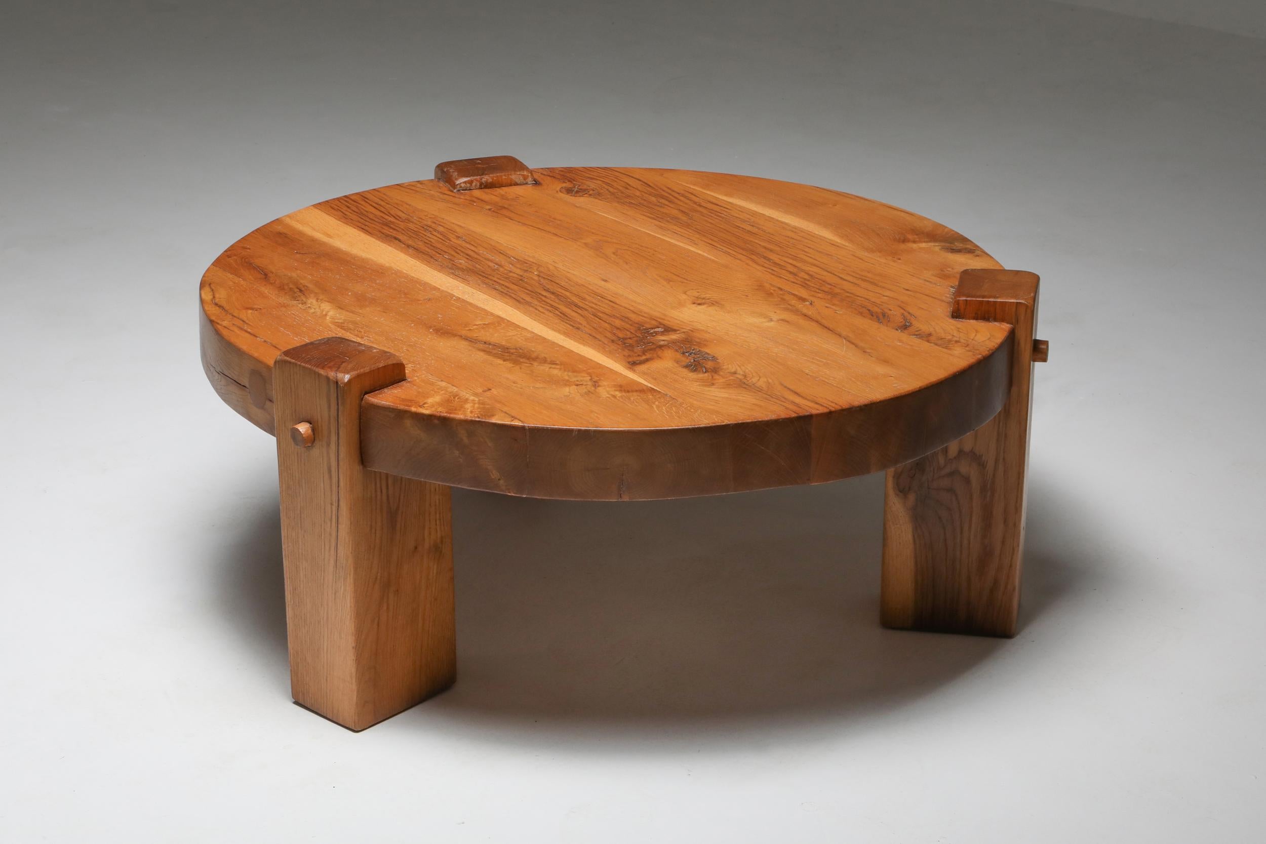 Rustic Modern Coffee Table in Solid Oak 2