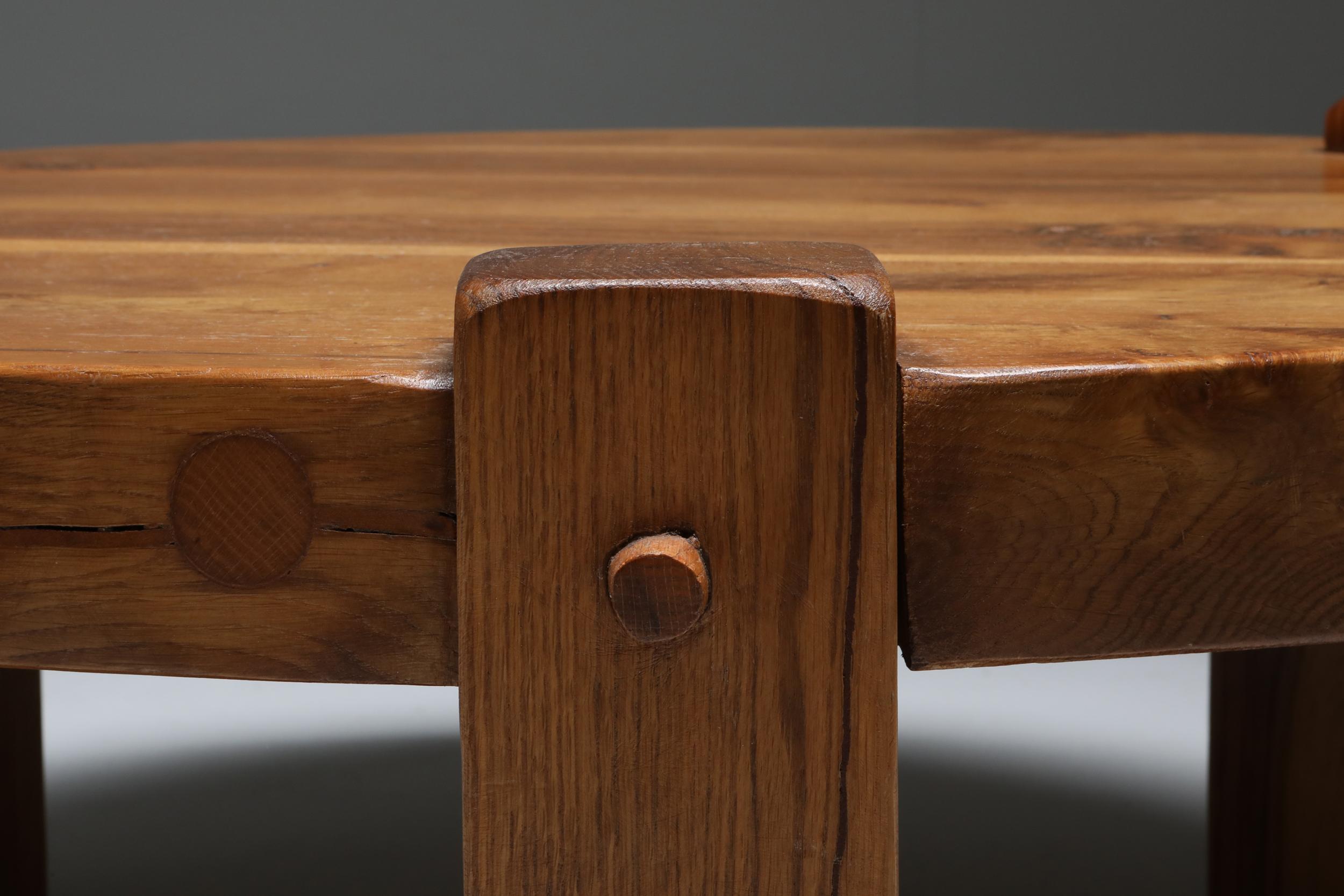 Rustic Modern Coffee Table in Solid Oak 3