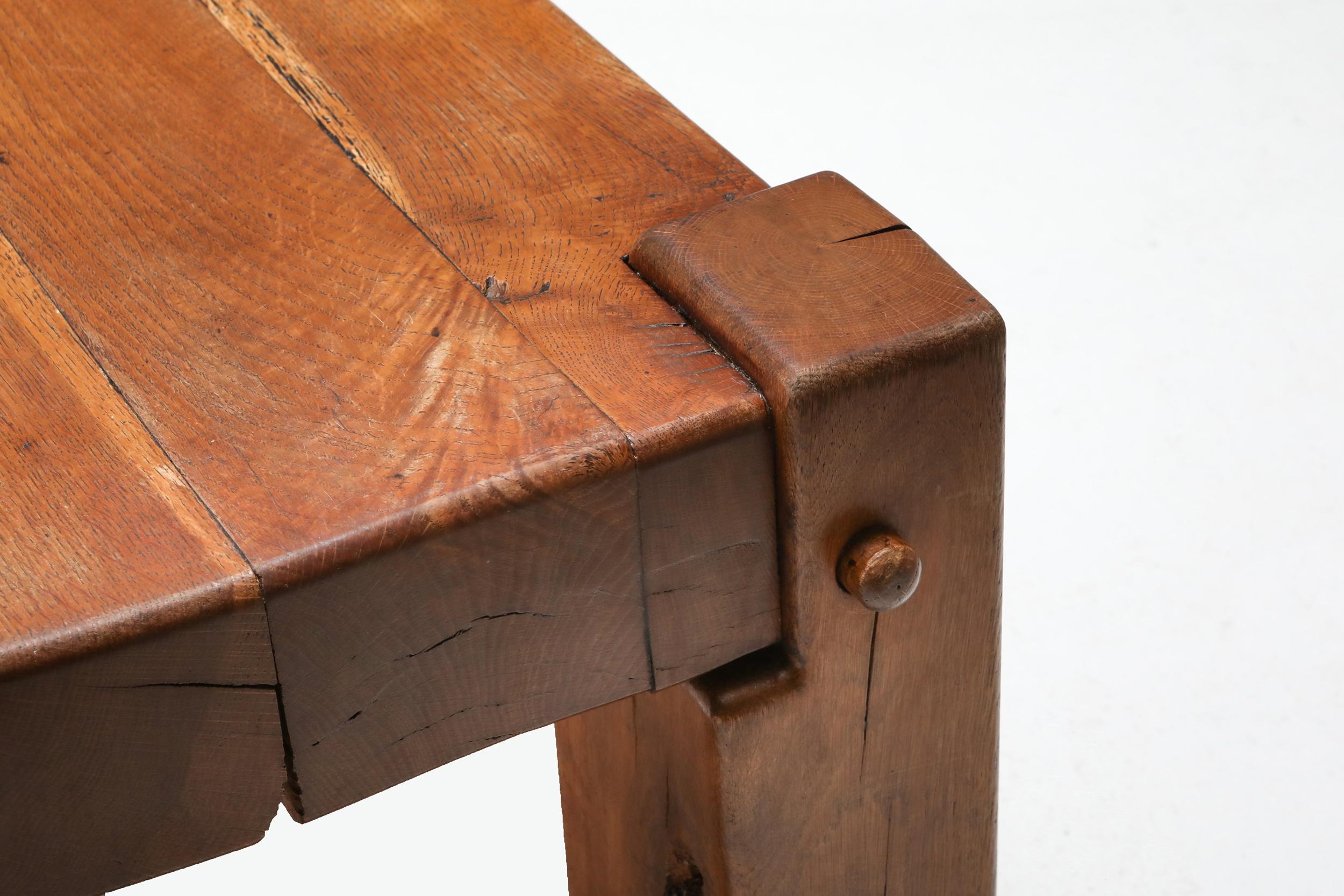 Rustic Modern Coffee Table in Solid Oak 3