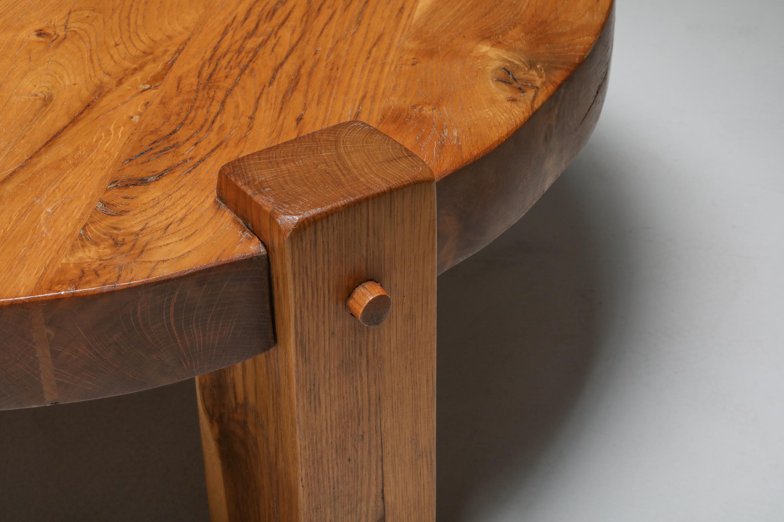 Rustic Modern Coffee Table in Solid Oak 4