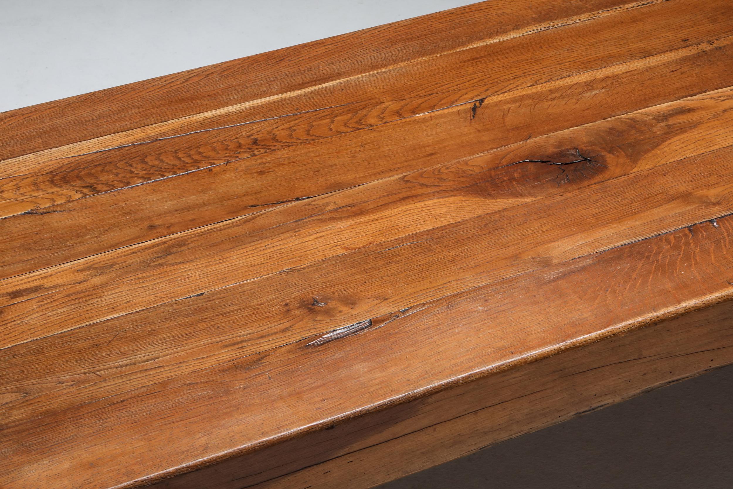 Rustic Modern Coffee Table in Solid Oak 4
