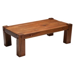 Rustic Modern Coffee Table in Solid Oak