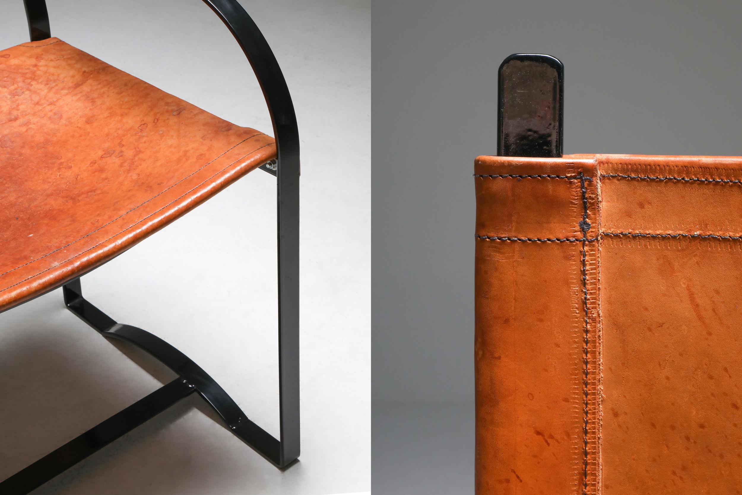 Rustic Modern Cognac Leather Chair 2