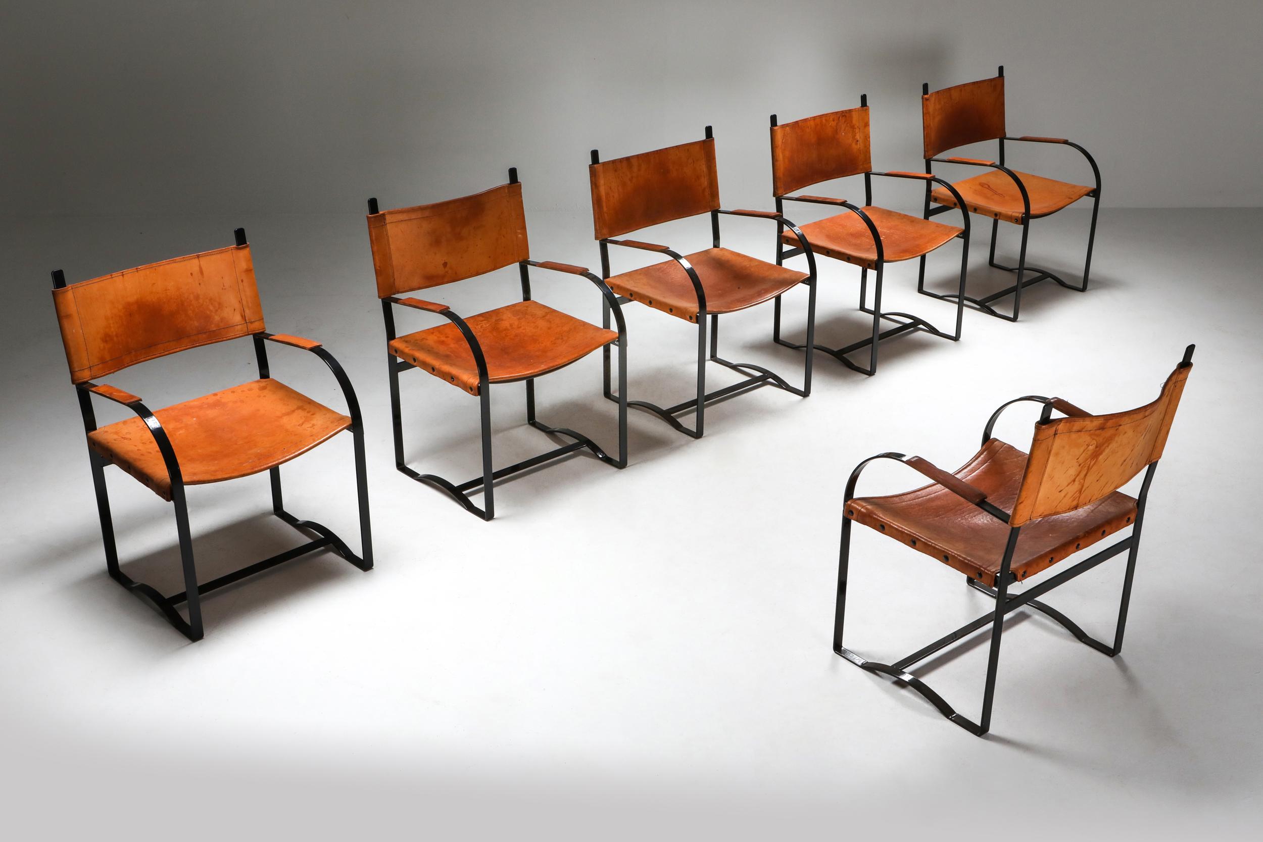 Rustic Modern Cognac Leather Chair 3