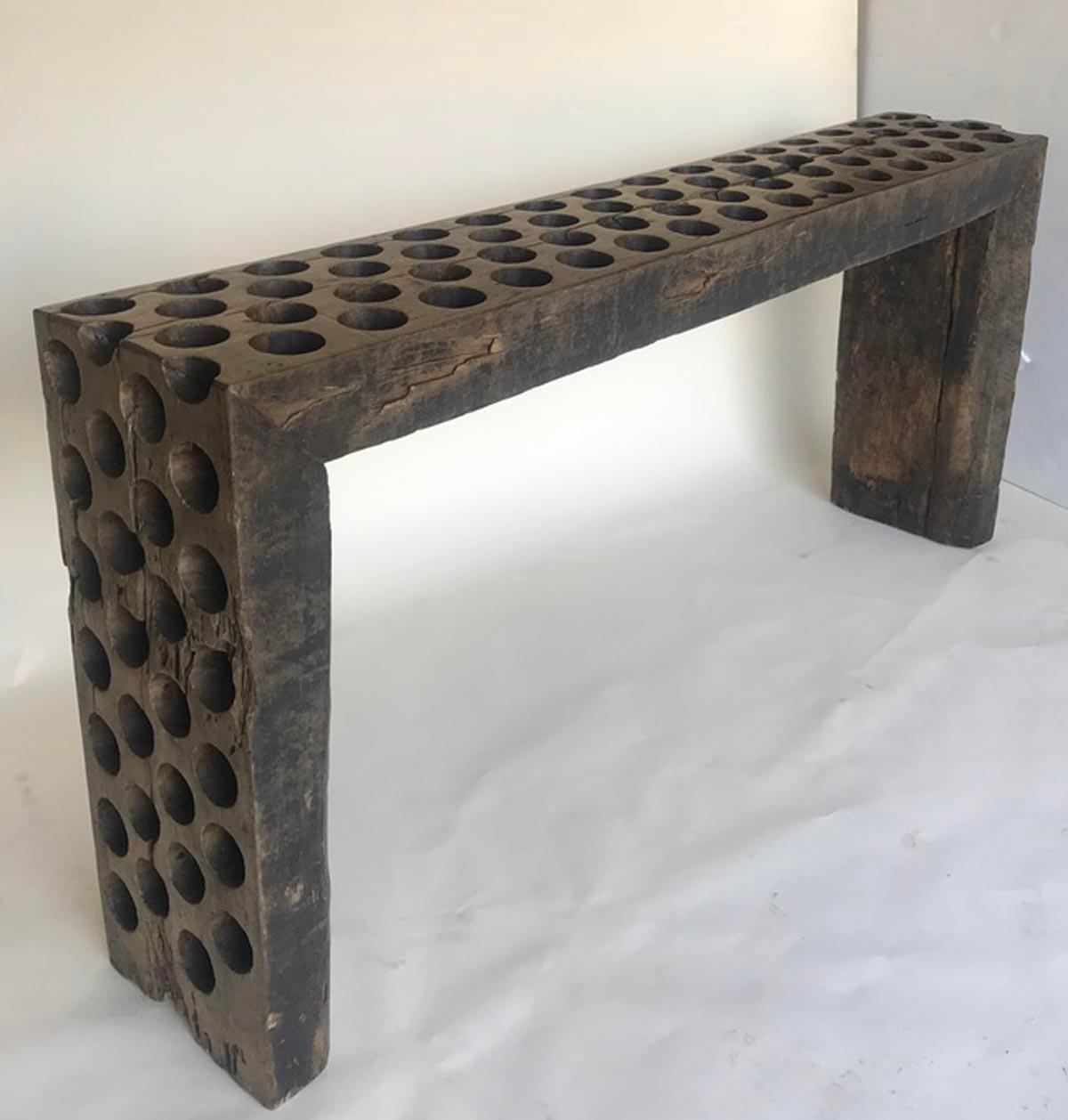 Rustic Modern Console In Good Condition In Los Angeles, CA