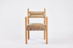 Fauteuil de salle à manger Sydney moderne et rustique avec assise et dossier tapissé