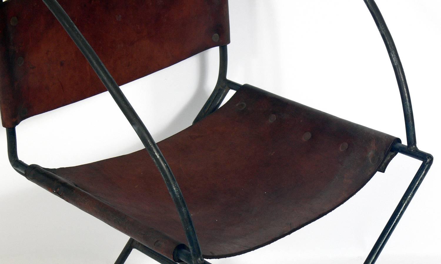 rustic leather chair