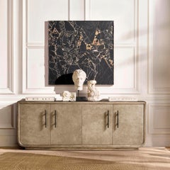 Credenza moderna rustica in pelle