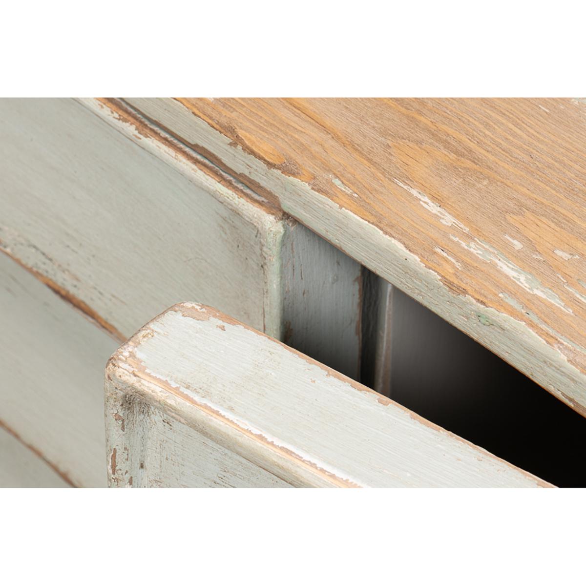 Rustikales Modernes Sideboard mit Lamellen - Sage (Holz) im Angebot