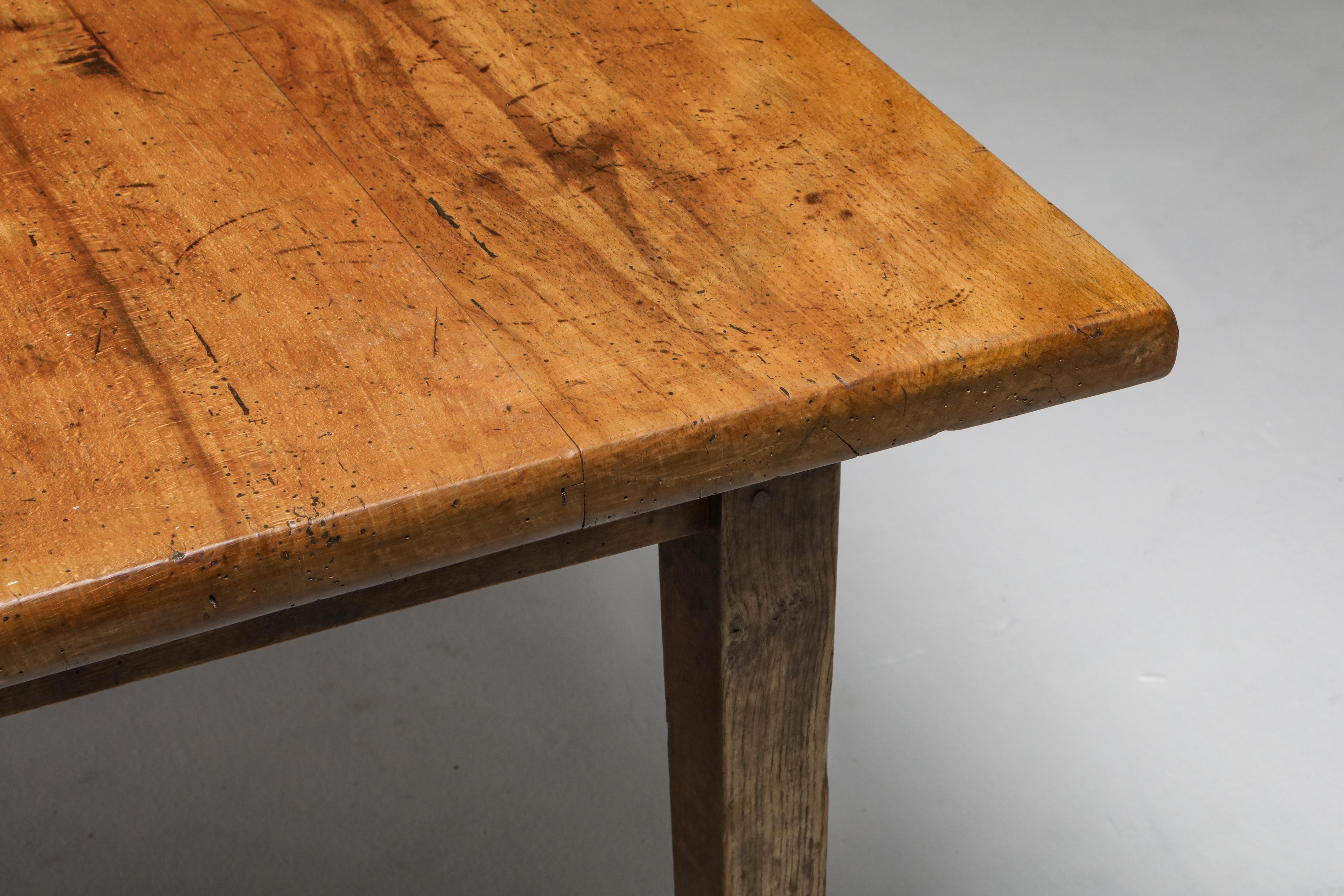Rustic Modern Oak Farmer's Table from the Early 20th Century - Zoe 8