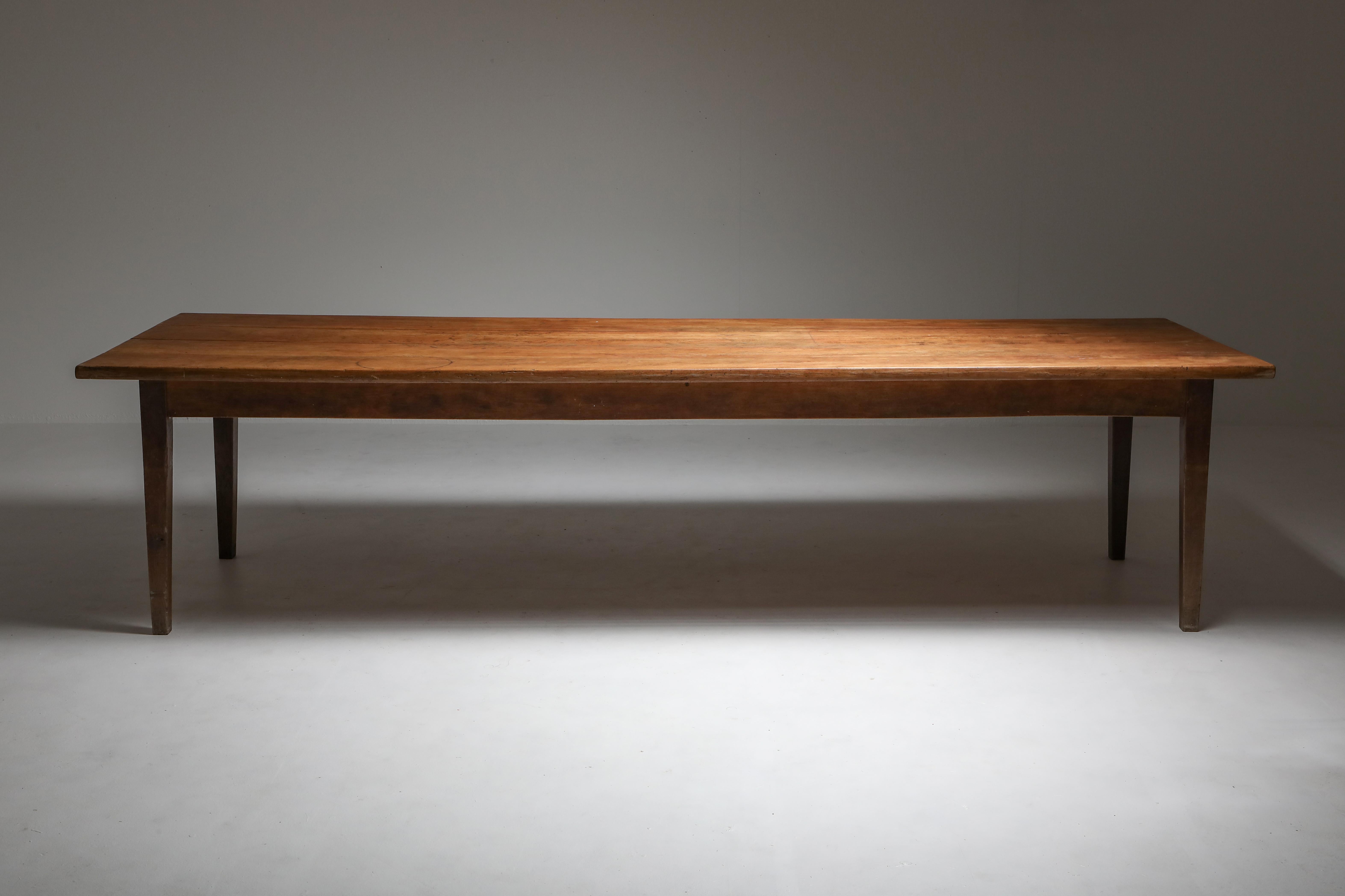 Large oak table, rustic modern, wabi sabi, France, 1890s

This piece has it all, great quality wood, fantastic original patina, excellent dimensions as it is wide and deep.

   
  
