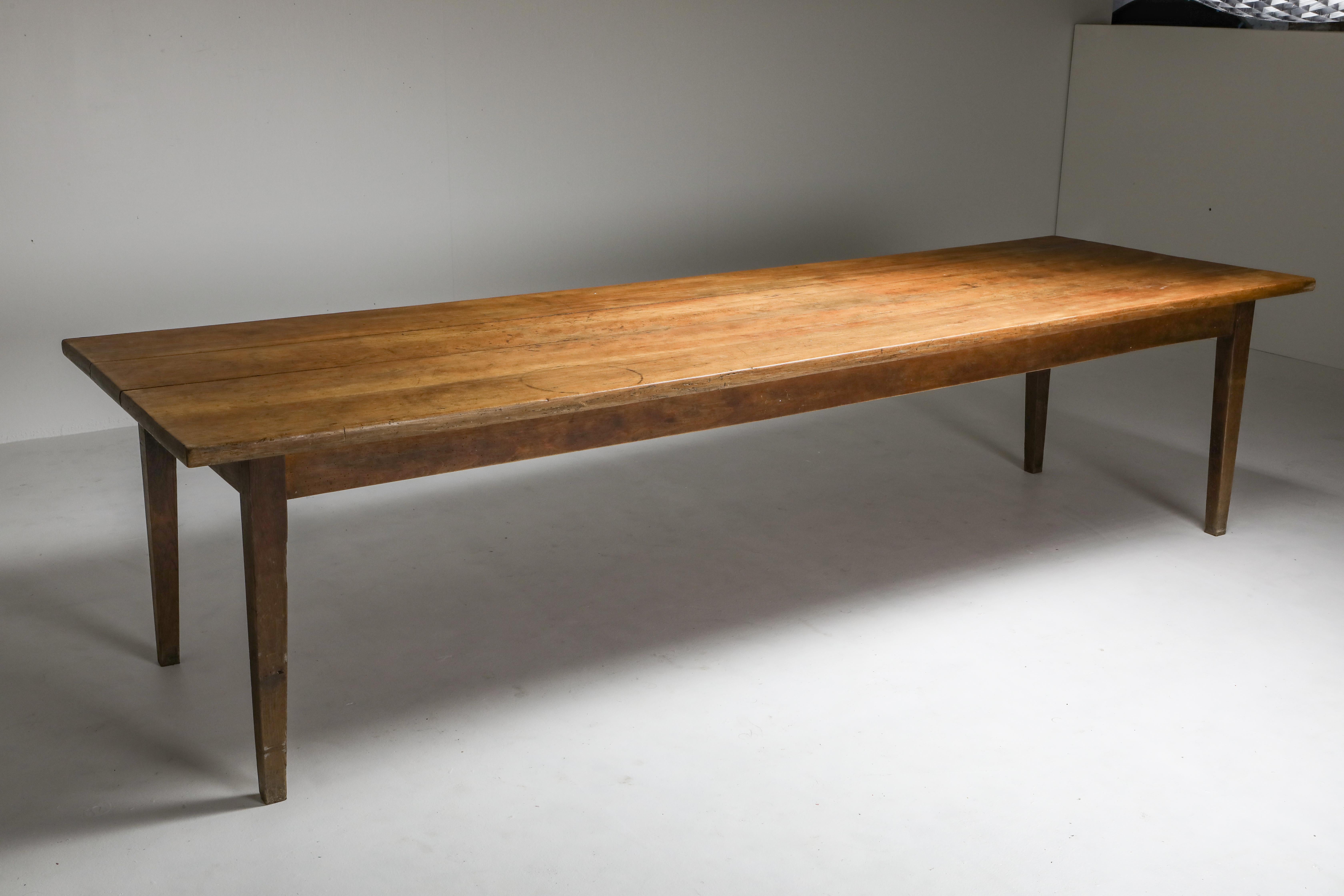 Rustic Modern Oak Farmer's Table from the Early 20th Century - Zoe In Good Condition In Antwerp, BE