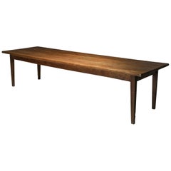 Antique Rustic Modern Oak Farmer's Table from the Early 20th Century - Zoe